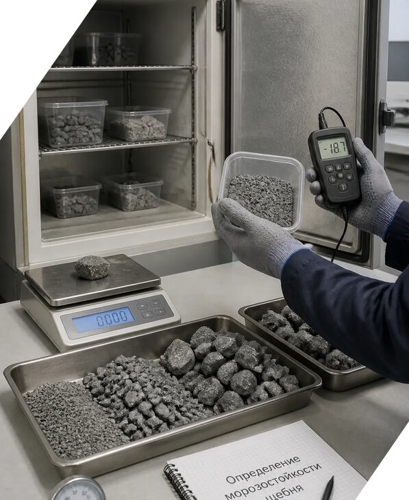 Определение морозостойкости щебня в Нижнекамске от 3549 р. | ЭкспертизаРоссия