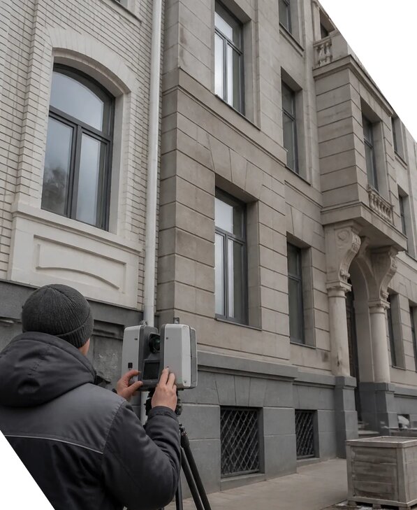 Лазерное сканирование фасадов зданий для обследования в Нижнекамске
